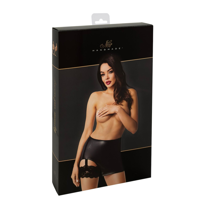 Спідниця Noir Handmade F345 Powerwetlook skirt with garter - XXL