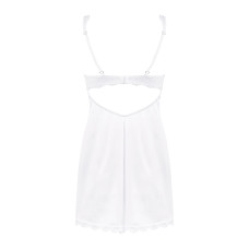 Сорочка Obsessive Amor Blanco underwire chemise & thong white S/M