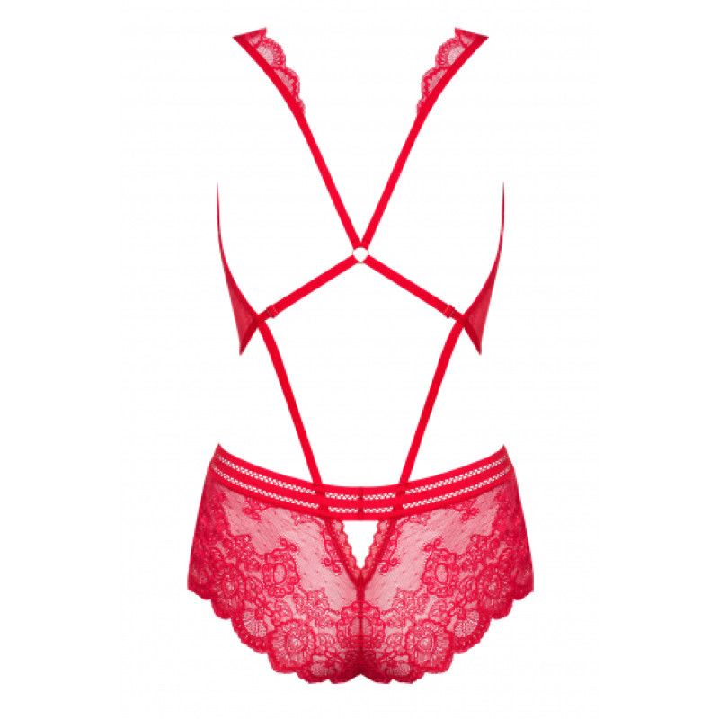 Боди Obsessive 853-TED-3 Красный S/M Боди Obsessive 853-TED-3 Красный S/M