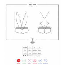 Боди Obsessive 853-TED-3 Красный S/M