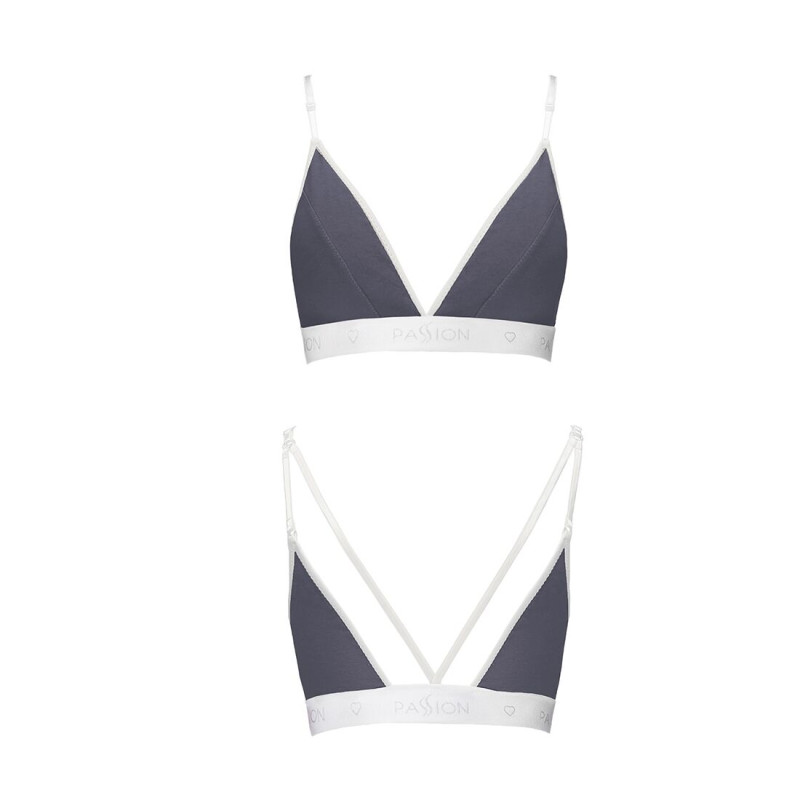 Спортивный топ с двойными бретелями Passion PS007 TOP M, dark grey Спортивный топ с двойными бретелями Passion PS007 TOP M, dark grey