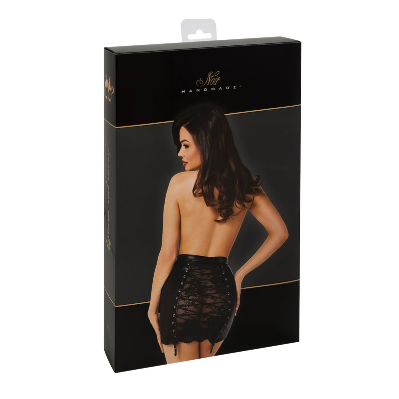 Спідниця Noir Handmade F341 Powerwetlook and lace skirt - L