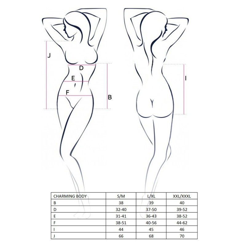 Сексуальное Боди Passion Erotic Line CHARMING BODY S/M Черное Сексуальное Боди Passion Erotic Line CHARMING BODY S/M Черное