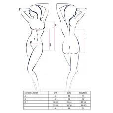 Эротическое прозрачное Боди Passion Erotic Line SANCHIA BODY S/M Черное