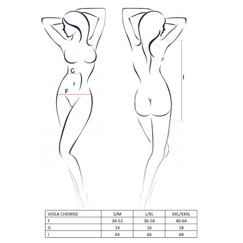 Женская ночная сорочка Passion VIOLA CHEMISE L/XL Черная Женская ночная сорочка Passion VIOLA CHEMISE L/XL Черная