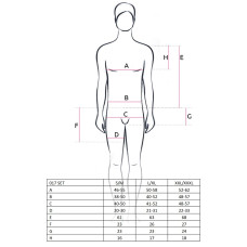 Прозорий комплект Passion 017 SET XXL/XXXL Чорний