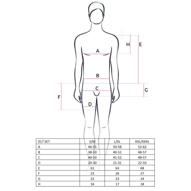 Прозорий комплект Passion 017 SET XXL/XXXL Чорний Прозорий комплект Passion 017 SET XXL/XXXL Чорний