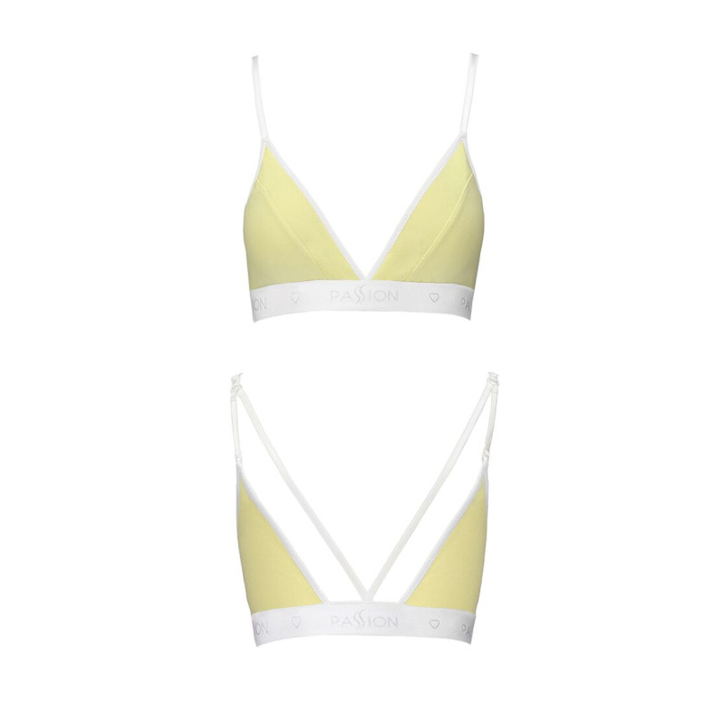 Спортивный топ с двойными бретелями Passion PS007 TOP XL, yellow Спортивный топ с двойными бретелями Passion PS007 TOP XL, yellow