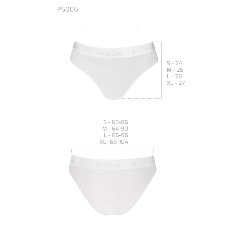 Трусики с прозрачной вставкой Passion PS006 PANTIES L, white Трусики с прозрачной вставкой Passion PS006 PANTIES L, white
