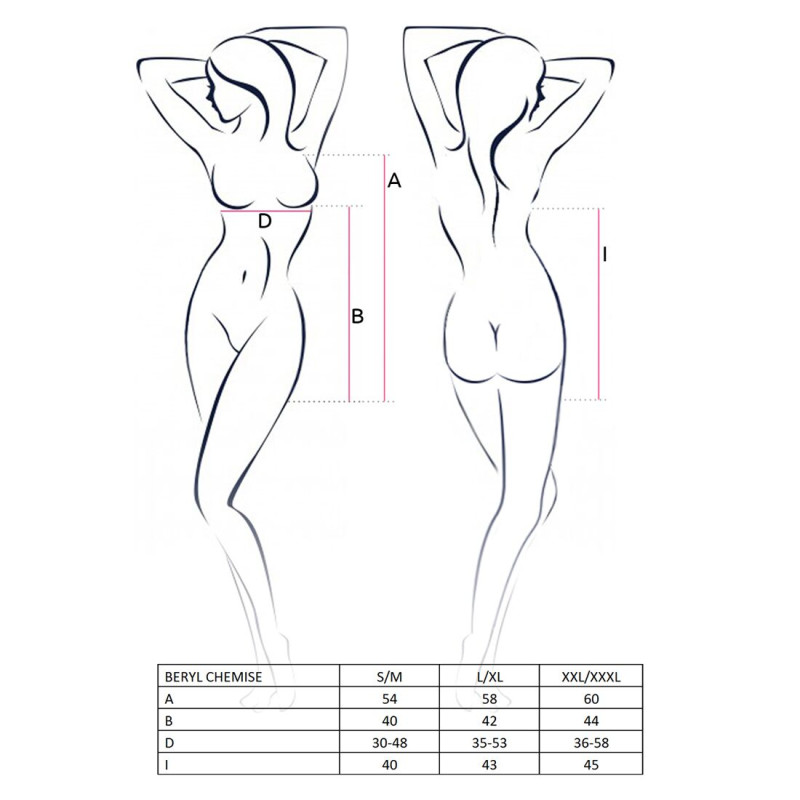 Бэби долл Passion Erotic Line BERYL CHEMISE L/XL Черный Бэби долл Passion Erotic Line BERYL CHEMISE L/XL Черный