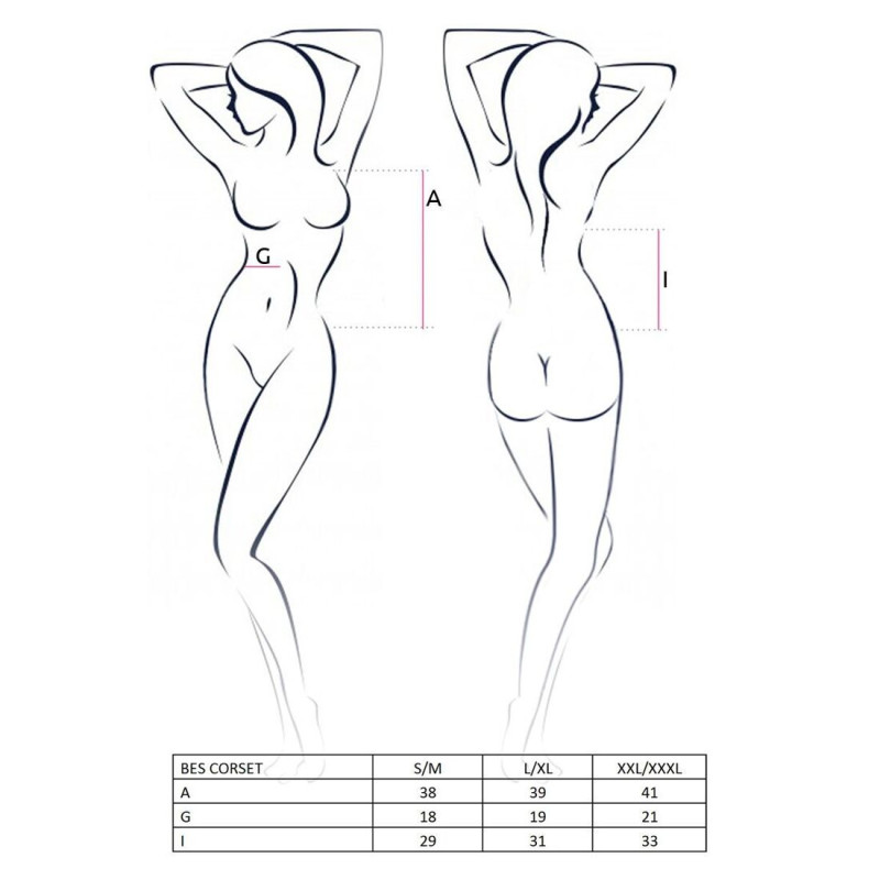 Корсет Passion BES CORSET L/XL Черный