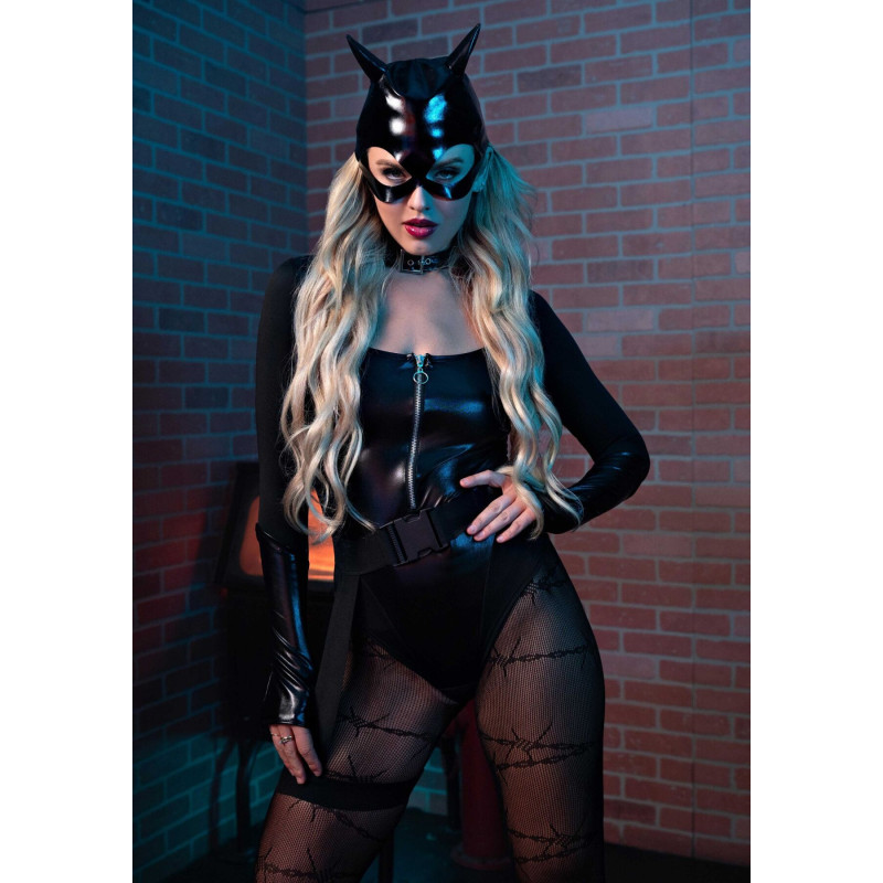 Еротичний костюм кішечки Leg Avenue Fierce Feline M, боді, пояс з підв’язкою, маска кішки Еротичний костюм кішечки Leg Avenue Fierce Feline M, боді, пояс з підв’язкою, маска кішки