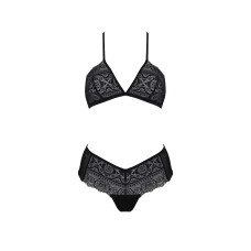 Комплект Passion KERRIA BIKINI black, S/M, бралет і трусики-бікіні