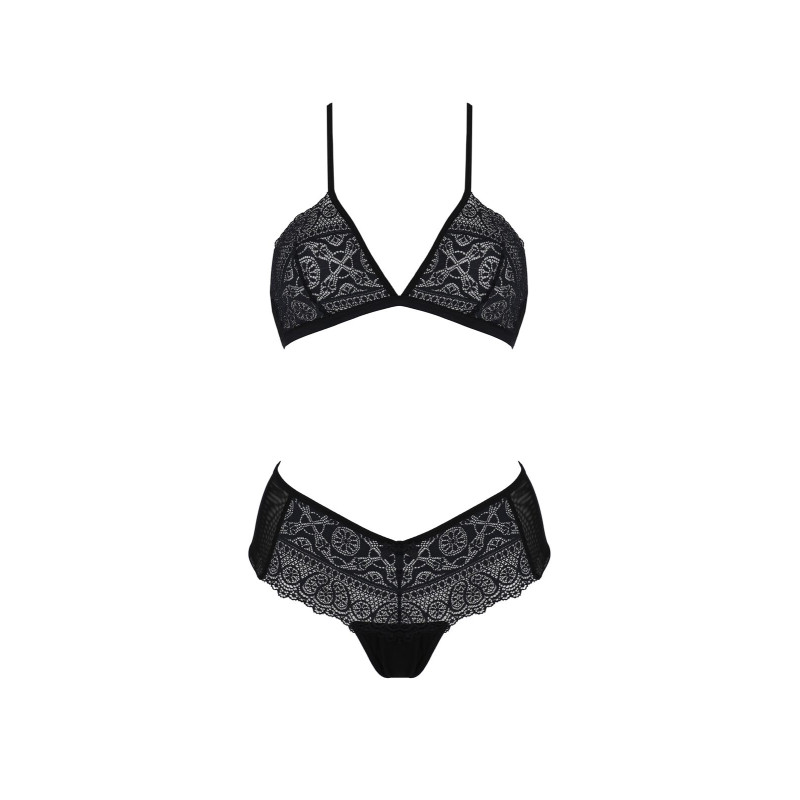 Комплект Passion KERRIA BIKINI black, S/M, бралет і трусики-бікіні Комплект Passion KERRIA BIKINI black, S/M, бралет і трусики-бікіні