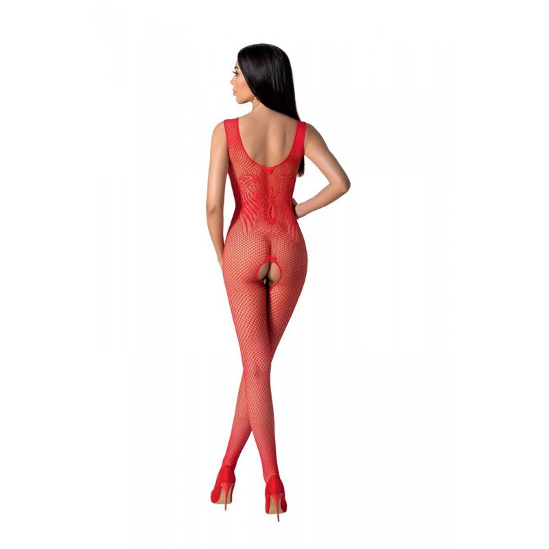 Бодистокинг с крыльями Passion BS098 One Size, red, средняя сетка, открытый доступ Бодистокинг с крыльями Passion BS098 One Size, red, средняя сетка, открытый доступ