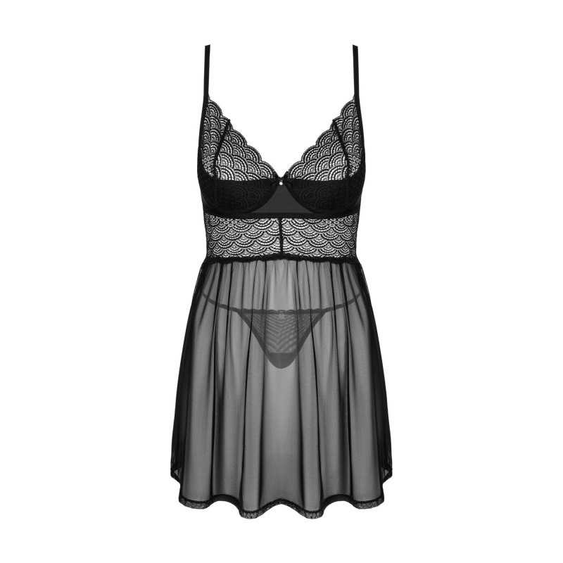 Эротический комплект Obsessive Chemeris babydoll & thong M/L, пеньюар и стринги Эротический комплект Obsessive Chemeris babydoll & thong M/L, пеньюар и стринги