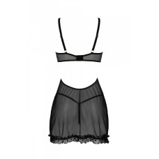 Эротический пеньюар Passion MARINA CHEMISE, L/XL, black