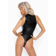 Боди с мокрым эффектом Noir Handmade F294 Powerwetlook bodysuit with front zipper, L