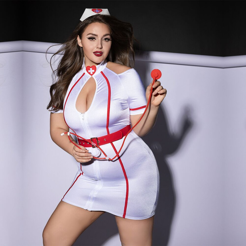 Эротический костюм медсестры JSY P61115 Plus Size Эротический костюм медсестры JSY P61115 Plus Size