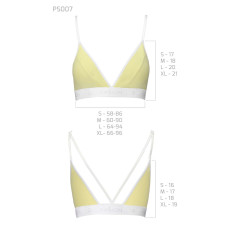 Спортивный топ с двойными бретелями Passion PS007 TOP XL, yellow