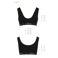 Спортивный топ с широкой резинкой Passion PS004 TOP M, black