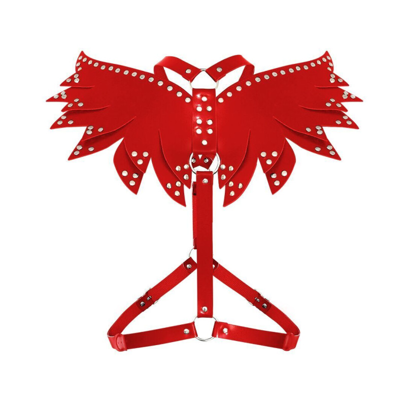 Жіноча портупея Art of Sex - Wings червона L-2XL, екошкіра Жіноча портупея Art of Sex - Wings червона L-2XL, екошкіра