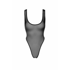 Боди Noir Handmade F322 Paparazzi, XL, прозрачное, низ стринги, высокие вырезы