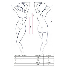 Платье сорочка большого размера Passion SHARON CHEMISE 6XL/7XL Золотая