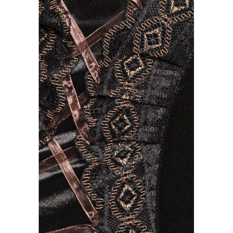 Вечірній Корсет Passion EVANE CORSET 6XL/7XL Чорний