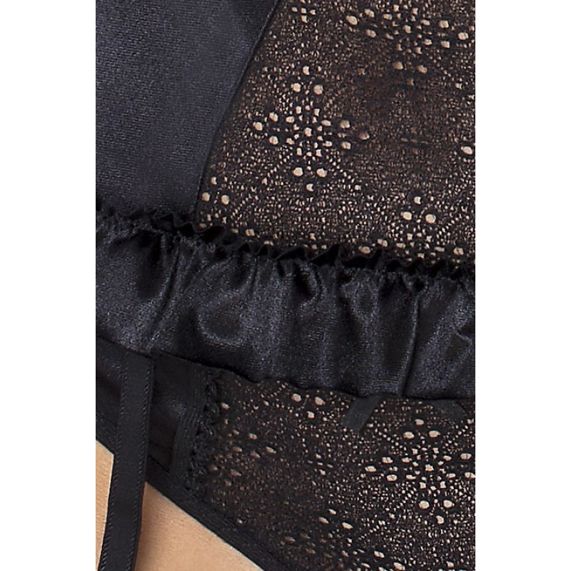 Еротичний Корсет Passion CAROLYN CORSET 6XL/7XL Чорний