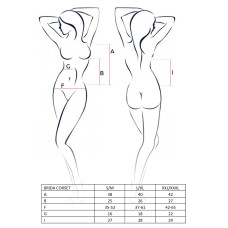 Жіночий сексуальний Корсет Passion BRIDA CORSET XXL/XXXL Червоний