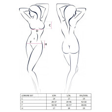 Еротичний комплект Passion LORAINE SET XXL/XXXL Червоний