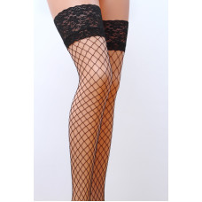 Чулки в сетку Passion ST021 3/4 Черные