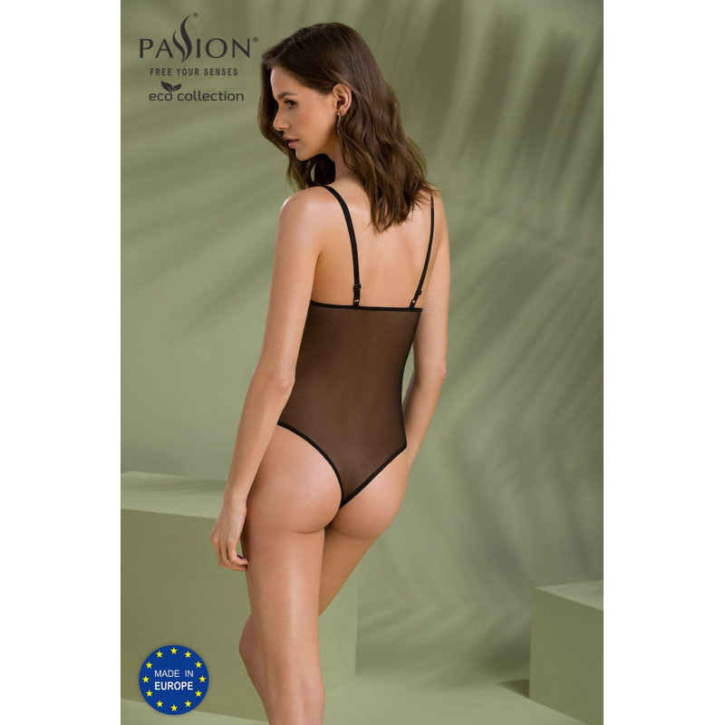 Боді Passion KERRIA BODY black, S/M, з високими вирізами та верхом балконет Боді Passion KERRIA BODY black, S/M, з високими вирізами та верхом балконет