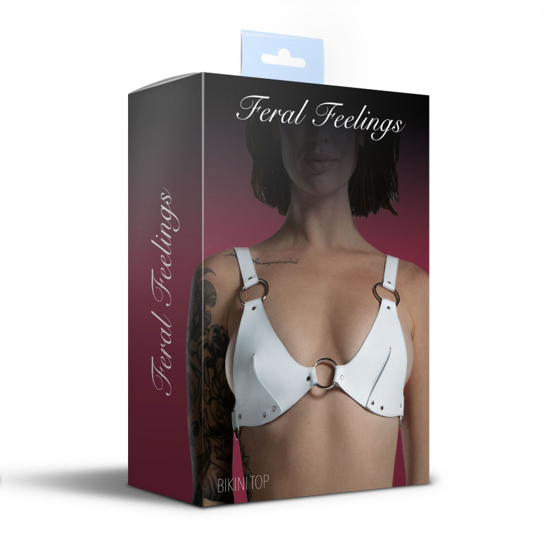 Лиф из натуральной кожи Feral Feelings - Bikini Top White Лиф из натуральной кожи Feral Feelings - Bikini Top White