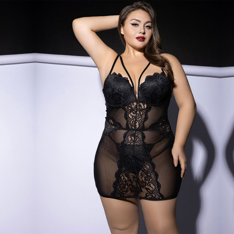 Платье JSY P61150 Black Plus Size Платье JSY P61150 Black Plus Size