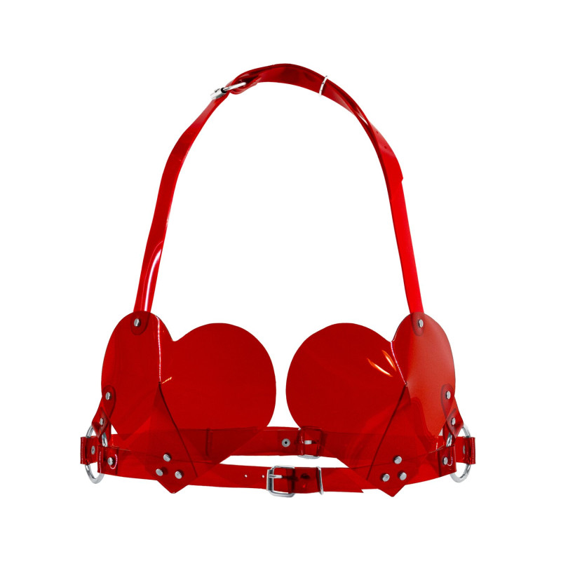 Лиф Сердце Feral Feelings - Hearts Bra Red Trasparent Лиф Сердце Feral Feelings - Hearts Bra Red Trasparent