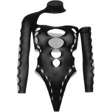 Безшовне боді на одне плече Leg Avenue Seamless thong back bodysuit, One Size, чорне