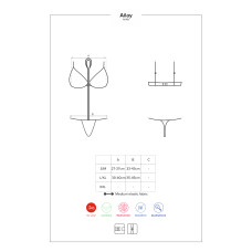 Боди Obsessive Ailay Черный S/M