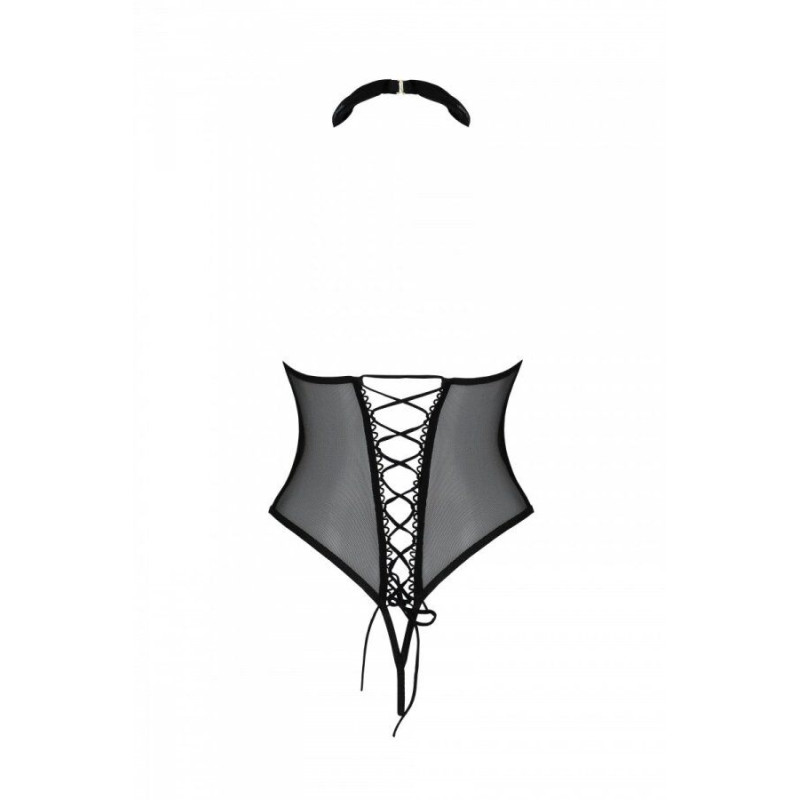 Еротичне боді Passion TRISHA BODY, XXL/XXXL, black, з відкритими чашками Еротичне боді Passion TRISHA BODY, XXL/XXXL, black, з відкритими чашками