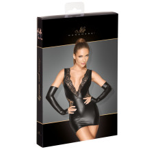 Платье с мокрым эффектом Noir Handmade F212 Powerwetlook and lace minidress, L