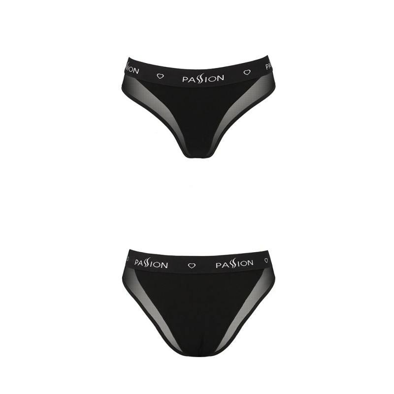 Трусики с прозрачной вставкой Passion PS002 PANTIES L, black Трусики с прозрачной вставкой Passion PS002 PANTIES L, black