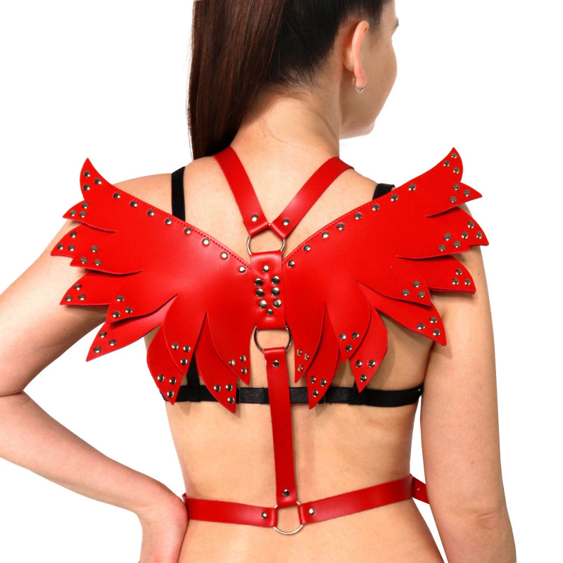Жіноча портупея Art of Sex - Wings червона XS-M, екошкіра Жіноча портупея Art of Sex - Wings червона XS-M, екошкіра