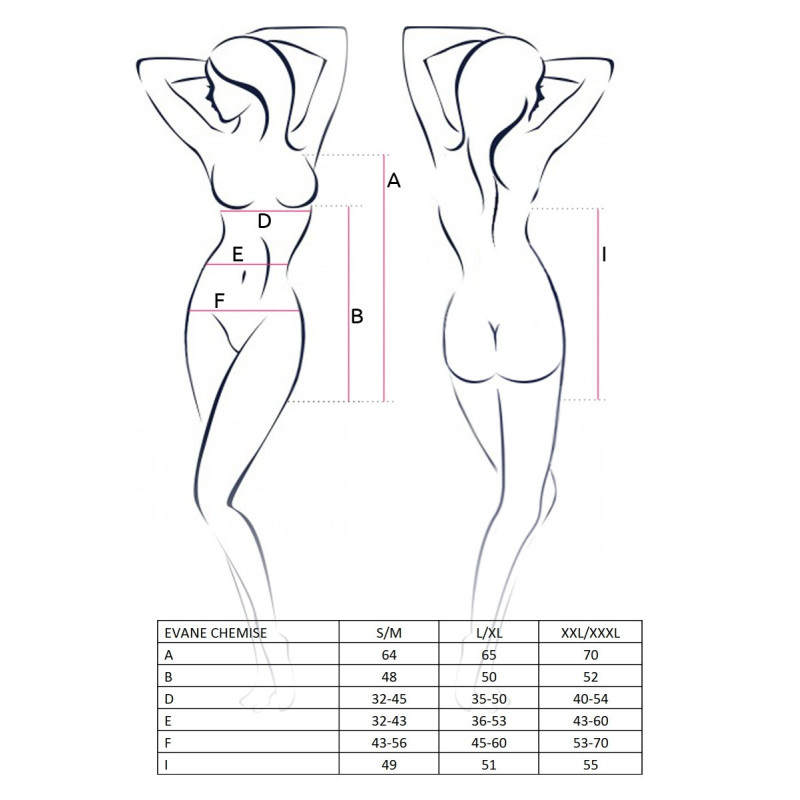 Пеньюар Passion EVANE CHEMISE L/XL Красный