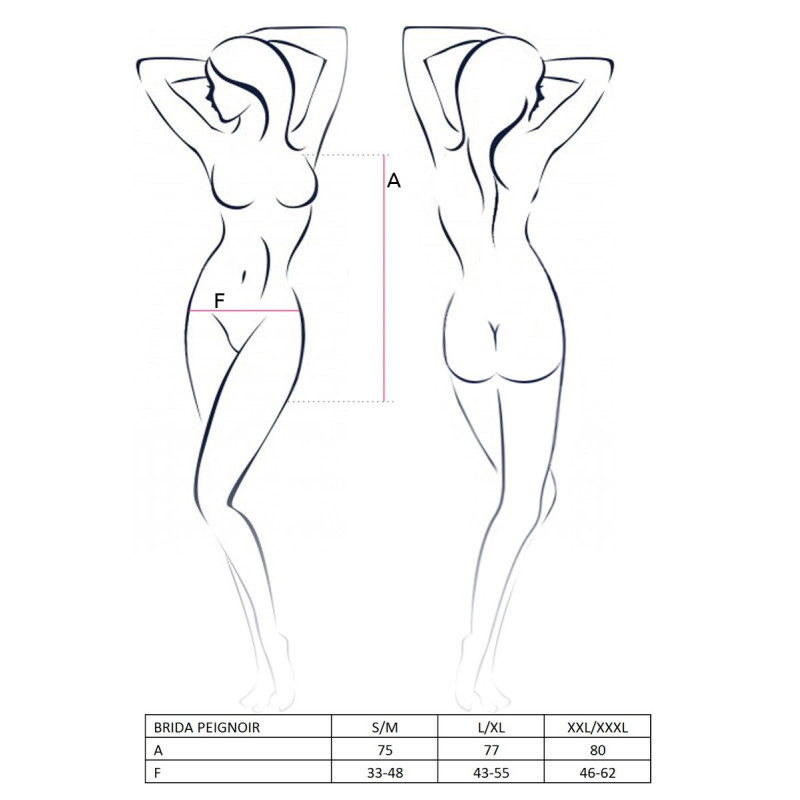 Эротический Пеньюар Passion BRIDA PEIGNOIR L/XL Черный Эротический Пеньюар Passion BRIDA PEIGNOIR L/XL Черный