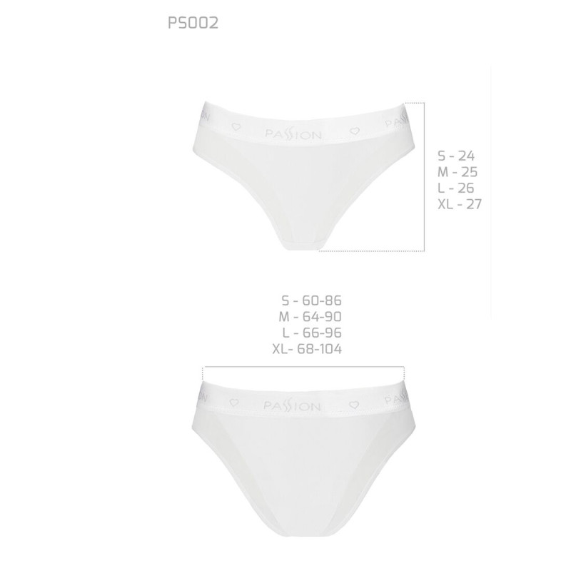 Трусики з прозорою вставкою Passion PS002 PANTIES L, white Трусики з прозорою вставкою Passion PS002 PANTIES L, white