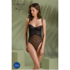 Боди Passion KERRIA BODY black, XXL/XXXL, с высокими вырезами и верхом балконет