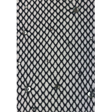 Колготки Leg Avenue Rhinestone micro net tights Plus size Black, мелкая сетка, стразы