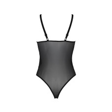 Боди Passion KERRIA BODY black, XXL/XXXL, с высокими вырезами и верхом балконет