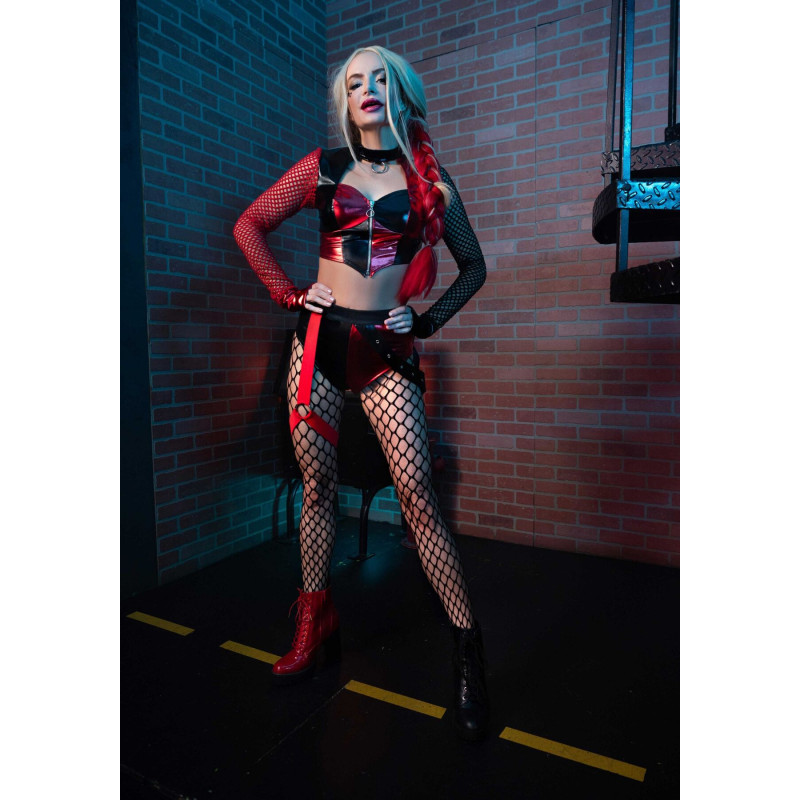 Еротичний костюм Leg Avenue Crime Spree Sweetie Costume S, топ, шорти Еротичний костюм Leg Avenue Crime Spree Sweetie Costume S, топ, шорти